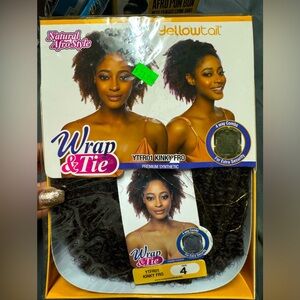 Afro texture puff hair unit